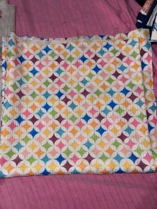 4 Fabric PiecesColorful Geometric Print