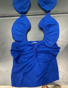 Ruffle Trim Bikini Top