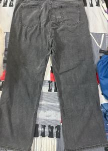 Stylish charcoal Grey Wide-Leg Jeans