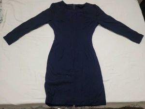 Navy Blue Long Sleeve Dress