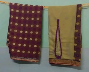 Two Saree Combo Lehenga Type 😍