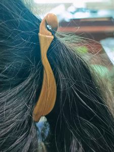 Elegant Wooden print Hair Pin