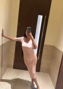 Peach bodycon dress