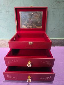 Red Jewelry Box with Mirror