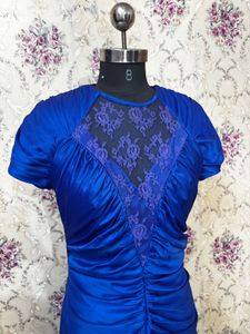 Stunning Royal Blue Ruched Dress