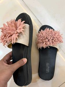 Charming Pink Flower Slides