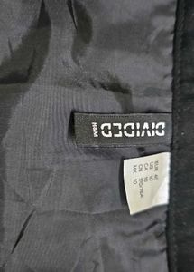 H&amp;M Divided Black Mini Faux Suede Button Up Skirt