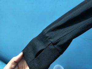 Black Zip-Up Body-Fit Hoodie