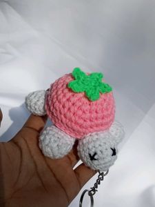 Crocheted Turtle Keychain