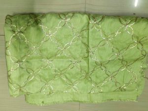 Embroidered Green Dress Material