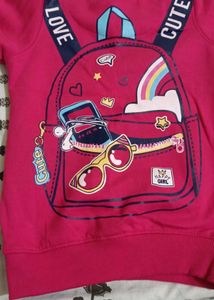 Cute Pink "Happy" Sweatshirt