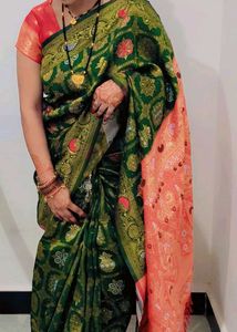 Elegant Green Banarasi Silk Saree