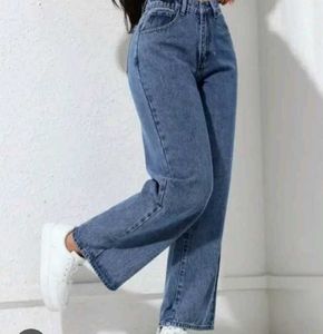 Classic Blue Wash Straight Leg Jeans