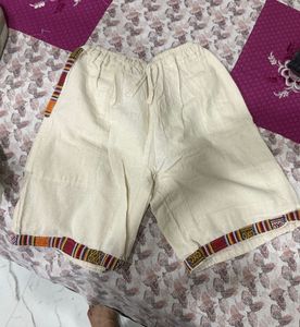 Bohemian Style Cream Shorts