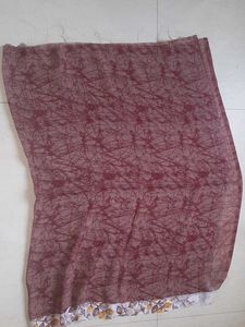 Maroon Printed Fabric / blouse piece