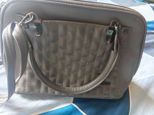 Stylish Grey Quilted Handbag