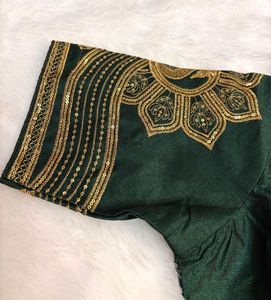 Embroidered Green Blouse
