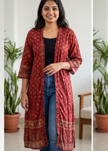 Women's Ethnic Long Kimono Shrug
