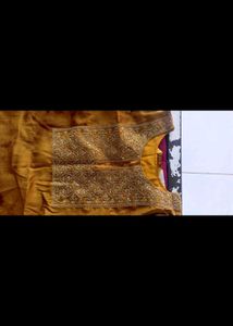 Golden Embroidered Kurta Set
