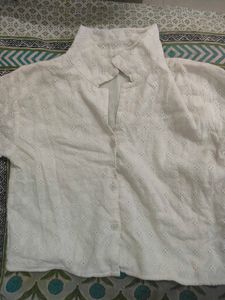 Chic White Broderie Anglaise Top
