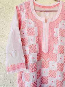 Chikankari Embroidered Cotton Kurta