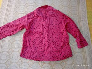 Vibrant Red Polka Dot Button-Up Shirt