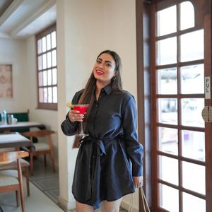 Shirt Dress with tie Belt
