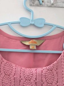 🌸Elegant Pink Chikankari Kurta Set