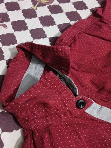 boy's Stylish Maroon Shirt