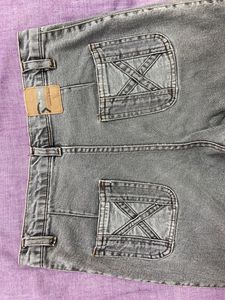 Y2K Vintage Mid Low Waist Straight Grey Pants