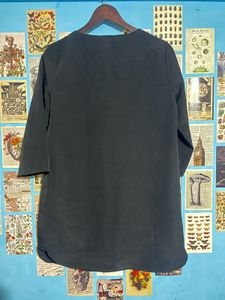 Black V-Neck Casual Dress
