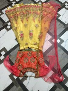Stunning Yellow Lehenga Choli Set