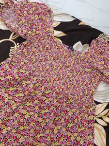 Floral Smocked Puff Sleeve Dress
