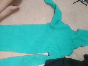Cozy Teal Turtle Neck Sweater