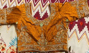 Organza Hand-Embroidered Bridal Lehenga