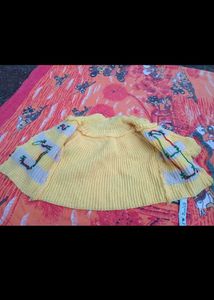 Vintage Yellow Knit Cardigan
