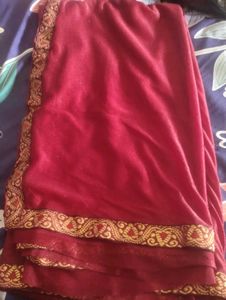 Chiffon Plain Sparkle Saree With Readymade Blouse