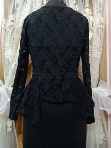 🖤Chic Black Lace Peplum Dress🖤