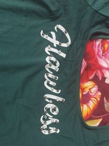 Green 'Flawless' Puff Sleeve Tee