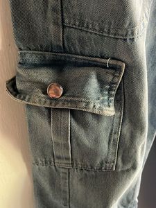 Light Wash Denim Cargo Pants