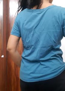 Blue Pure Cotton T-Shirt pantaloons