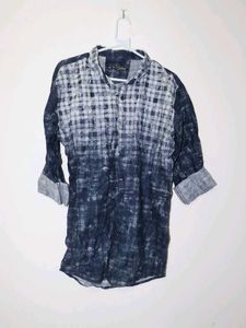 Men's Denim Look Ombre Shirt