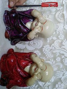 Adorable Monk Figurine - Playful Pose