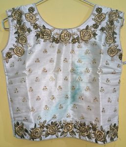 Green Embroidered Skirt And Top