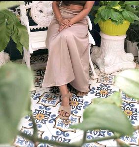 Elegant Satin Maxi Skirt