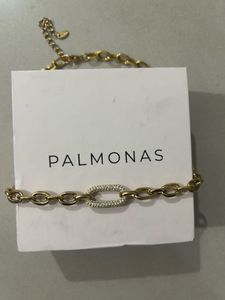 PALMONAS Gold Chain Necklace with Rhinestone