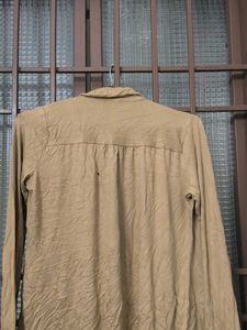 Light Brown Button-Up Shirt