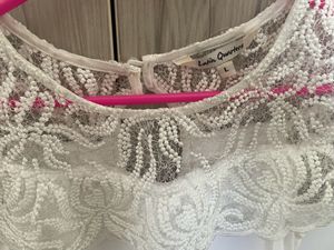 Gorgeous Net Top White Latin Quarters