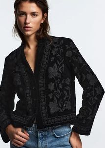 Embroidered Black Jacket