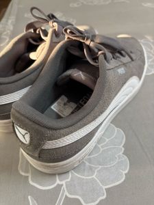 Puma Grey Suede Sneakers